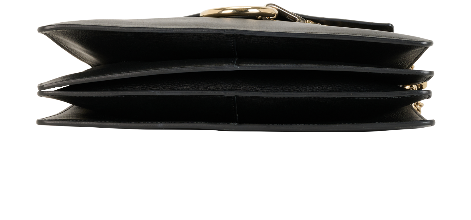 Large Faye, &pound;350, Handbags, Black, Leather/Suede, Top view